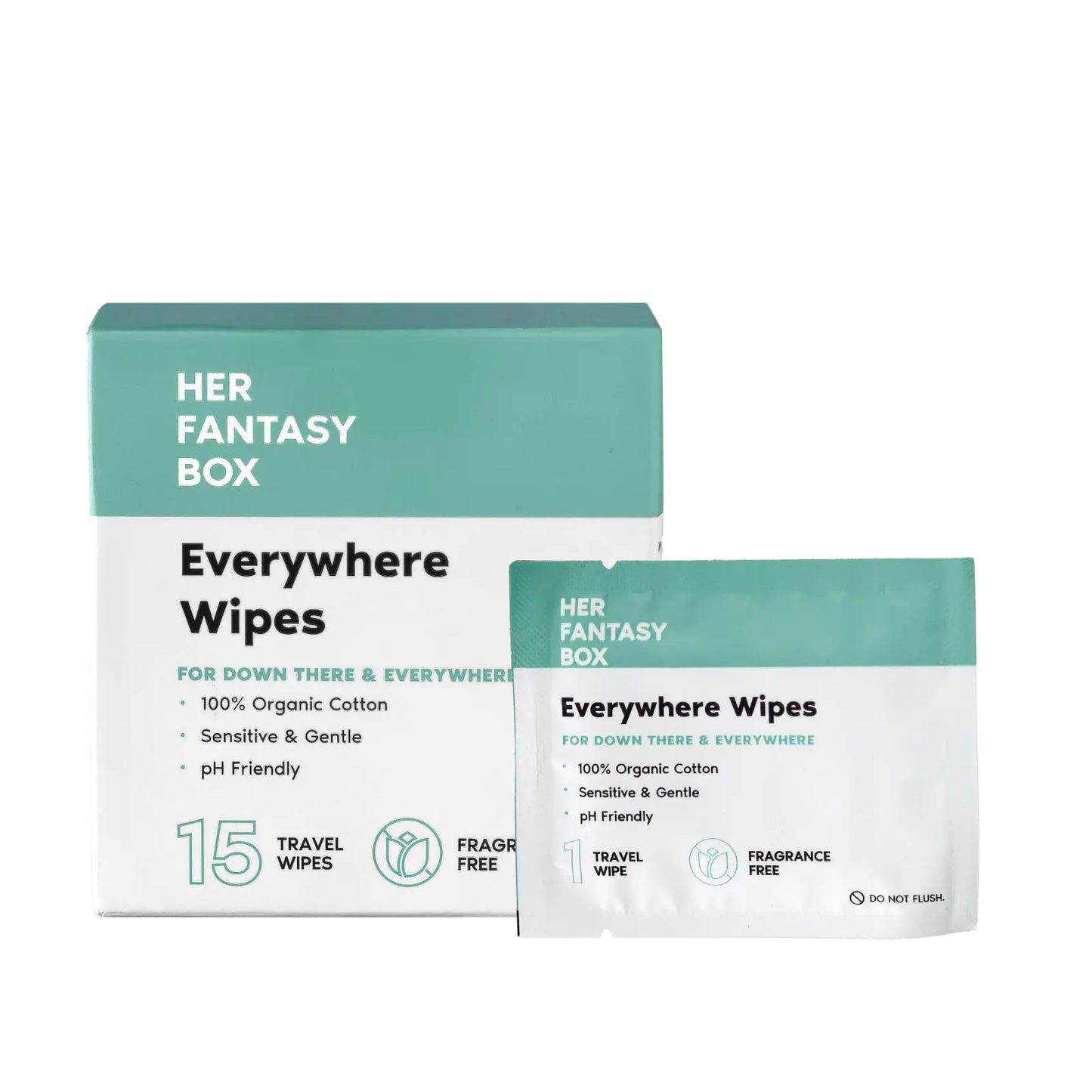 Everywhere Wipes – 100% Organic Cotton Gentle & Refreshing pH-Balanced Fragrance-Free Plant-Powered for Body Face & Intimate Areas Aloe Vera & Chamomile Extract Ideal for Sensitive Skin