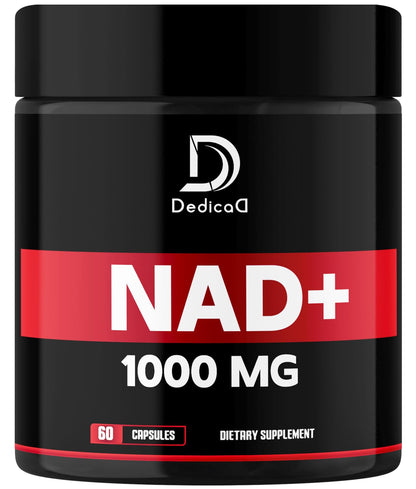NAD+ Supplement 1000 mg - Pure NAD Supplement - Energy and DNA Repair Aging Defense Brain Function - 60 Capsules