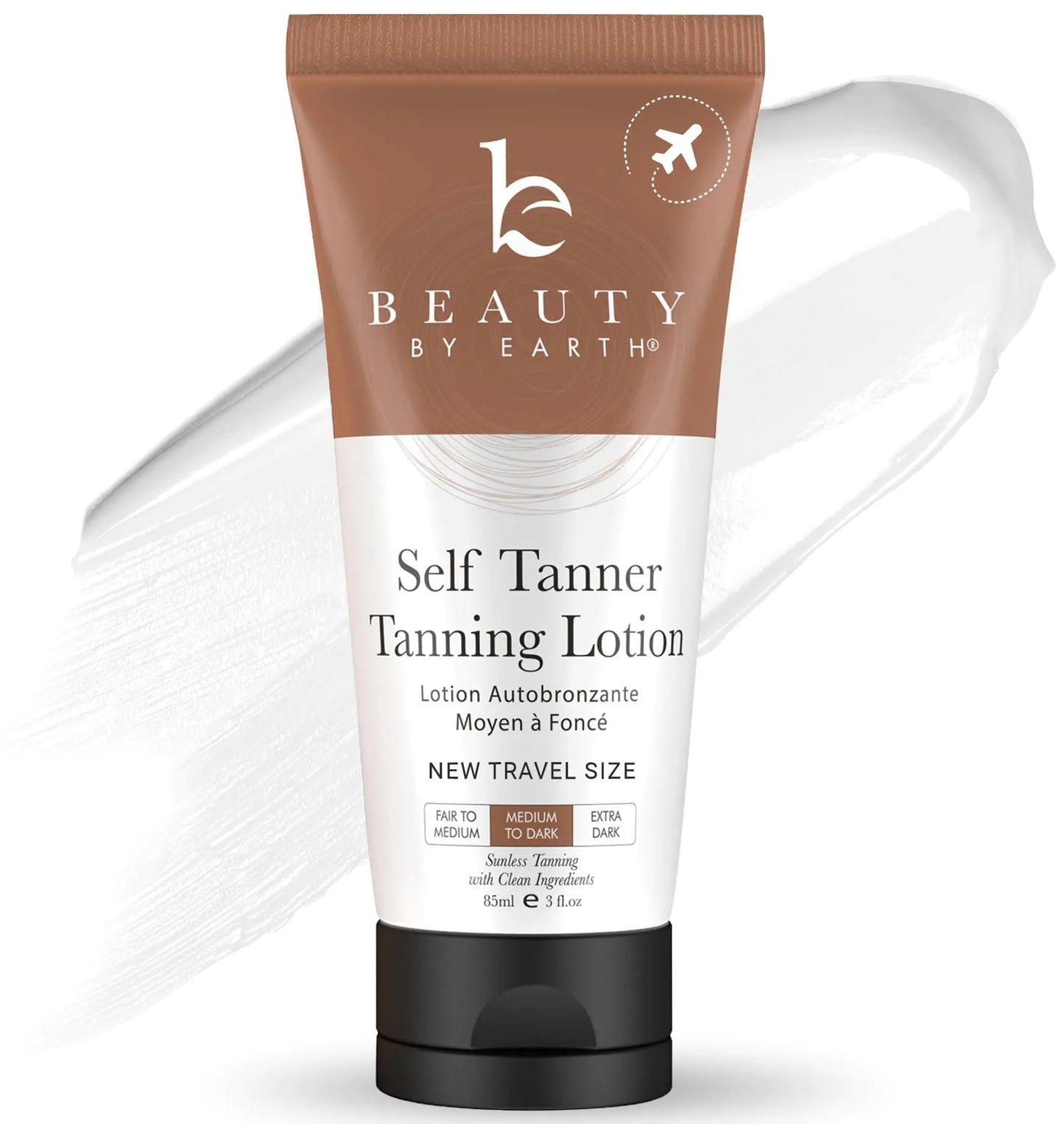 Tanning Lotion Self Tanner - USA Made with Natural & Organic Ingredients Travel Size Self Tan Lotion Non Toxic Gradual Tanning Moisturizer Sunless Tanner for Fake Tan for Women & Men