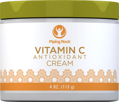 Piping Rock Vitamin C Cream | 4oz | Dark Spot Masker for Face Skin & Eyes | Free of Parabens SLS & Fragrances
