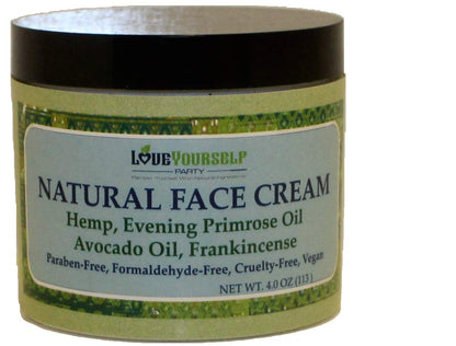 Love Yourself Party Natural Face Cream Hemp Moisturizer Anti-Aging Wrinkle Frankincense Evening Primrose Oil Avocado
