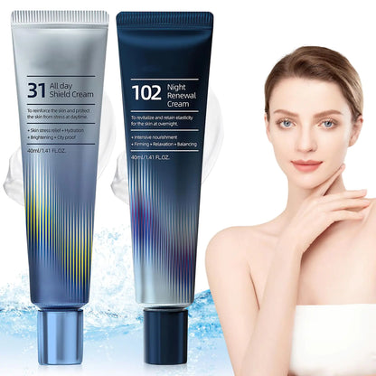 Daioai 31 All-Day Shield Cream & 102 Night Renewal Cream Intensive Skin Care Skin Firming Rejuvenating Cream Highly Moisturizing & Hydrating for All Skin Types