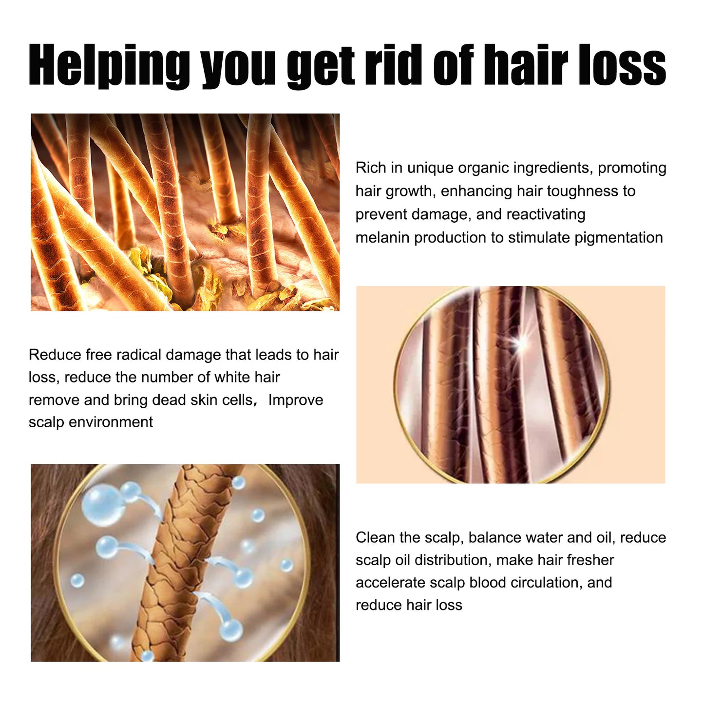 East Moon Men's Dense Hair Essence Strong Nutrition