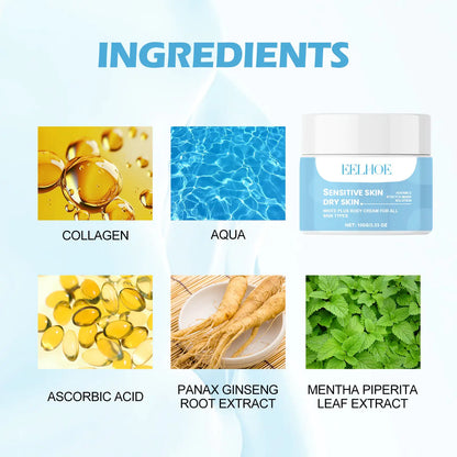 EELHOE White Plus Body Cream, Collagen Firming And Moisturizing Skin Lines Moisturizing And Rejuvenating Maintenance Cream