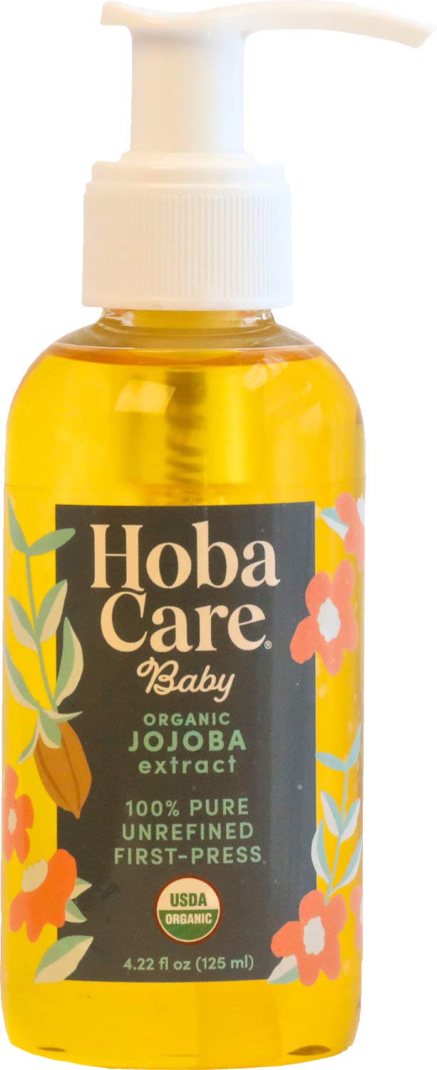 Hoba Care Baby organic jojoba oil with pump, 4.22 oz bottle