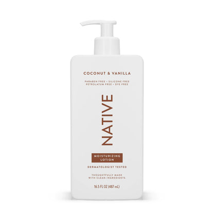 Native Body Lotion Contains Naturally Derived Plant-Based Moisturizers for Women and Men | Restores Dry Skin Coconut & Vanilla 16.5 fl oz