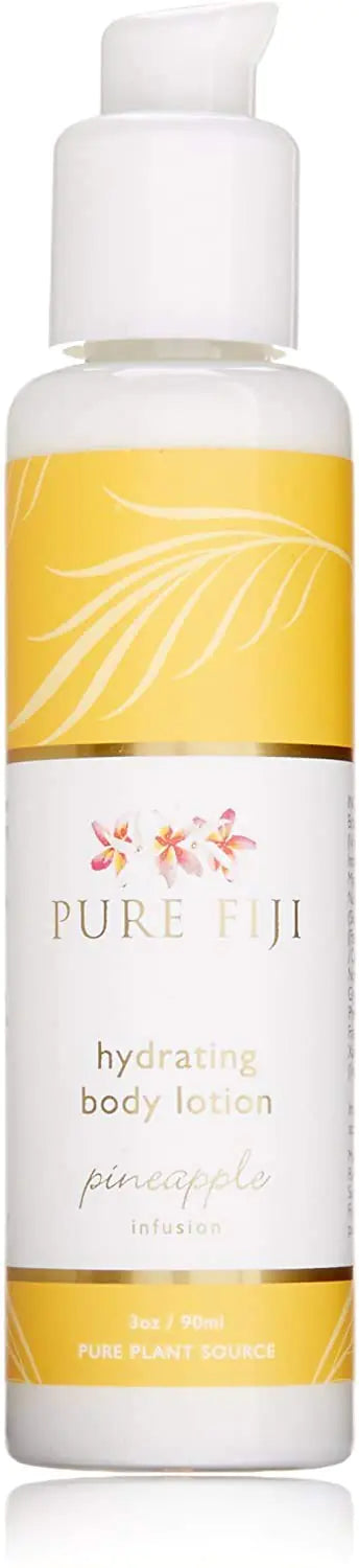 PURE FIJI Body Lotion Hydrating - Moisturizing Lotion for Dry Skin with Coconut Milk and Vitamin E Organic Body Lotion For Women and Men Pineapple Scent 3 oz